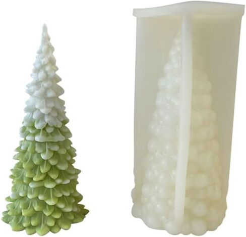Generic 3D Christmas Tree Shaped Candle Silicone Mold DIY Handmade Aromatherapy Crafts in Saudi Arabia