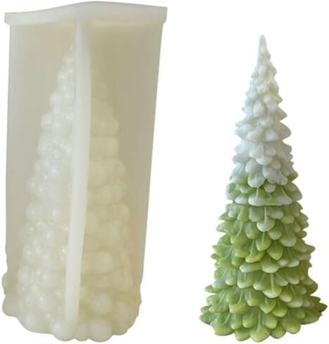 Generic 3D Christmas Tree Shaped Candle Silicone Mold DIY Handmade Aromatherapy Crafts in Saudi Arabia