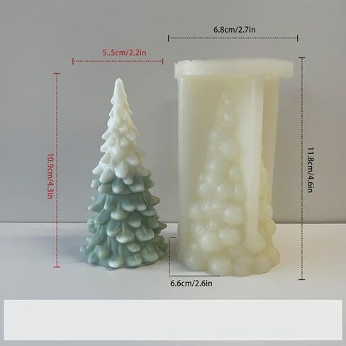 Generic 3D Christmas Tree Shaped Candle Silicone Mold DIY Handmade Aromatherapy Crafts in Saudi Arabia