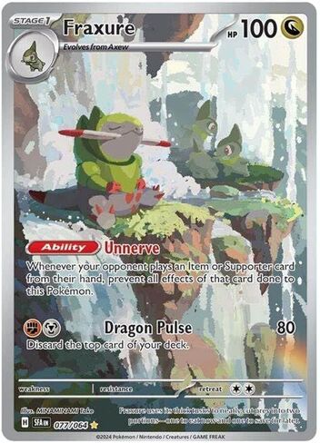 Pokemon – Fraxure 077/064 - Shrouded Fable – Illustration Rare IR – Single Card in Saudi Arabia