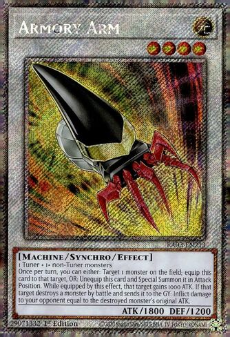 Armory Arm (Platinum Secret Rare) - RA03 -EN213 - Platinum Secret Rare - 1st Edition in Saudi Arabia