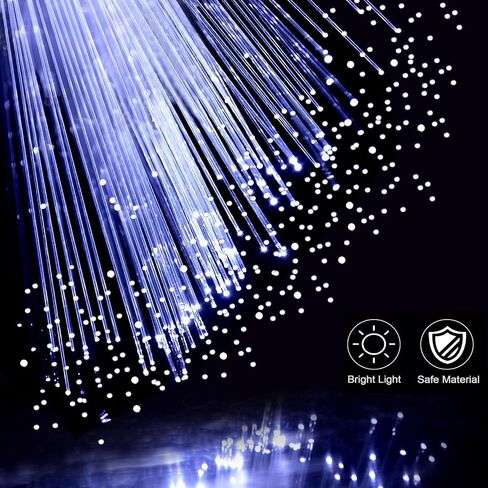 48 PCS White Glow Fiber Wands Sticks LED Light Wands 3 Modes Flashing Fiber Optic Light Rod Bulk Fiber Optic Wands for Wedding July 4th Halloween Christmas in Saudi Arabia