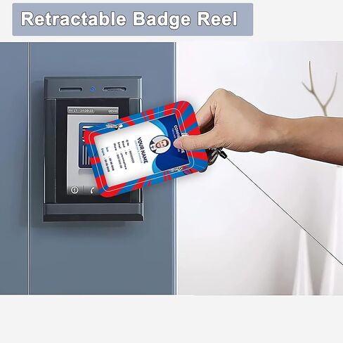 Badge Holder with Lanyard,Colorful Floral Mexican ID Name Badge Card Holder with Lanyard,Badge Reel Heavy Duty with Carabiner Clip,Nurse Teacher Office Gifts in Kuwait