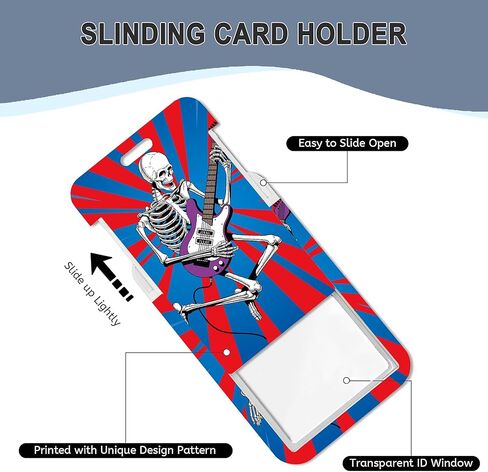 Badge Holder with Lanyard,Colorful Floral Mexican ID Name Badge Card Holder with Lanyard,Badge Reel Heavy Duty with Carabiner Clip,Nurse Teacher Office Gifts in Kuwait