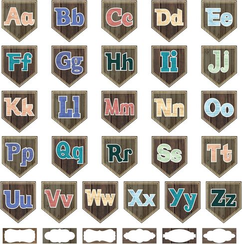 Pajean 176 قطع Western Word Wall Bulletin Set Alphabet Wood for Classroom Gall Decoration for Compery Pre-Schooldern Students students study to schools ، multicolor in Saudi Arabia