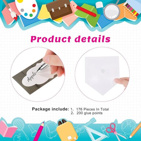 Pajean 176 قطع Western Word Wall Bulletin Set Alphabet Wood for Classroom Gall Decoration for Compery Pre-Schooldern Students students study to schools ، multicolor in Saudi Arabia