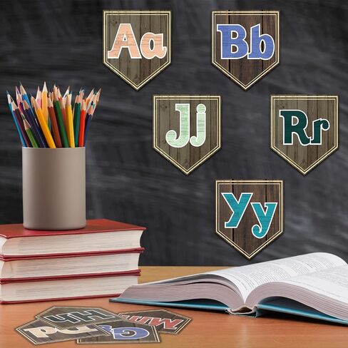 Pajean 176 قطع Western Word Wall Bulletin Set Alphabet Wood for Classroom Gall Decoration for Compery Pre-Schooldern Students students study to schools ، multicolor in Saudi Arabia