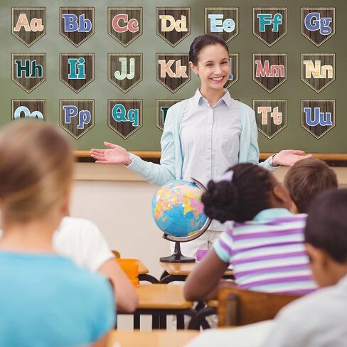 Pajean 176 قطع Western Word Wall Bulletin Set Alphabet Wood for Classroom Gall Decoration for Compery Pre-Schooldern Students students study to schools ، multicolor in Saudi Arabia