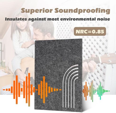 DOLLAR BOSS Acoustic Wall Panels 8 Pack 12" x 12" Wall Art Sound Proof Panels 3D Carving Decorative Sound Absorbing Panels for Walls for Recording Studio Office Home, Latte & Beige in Kuwait