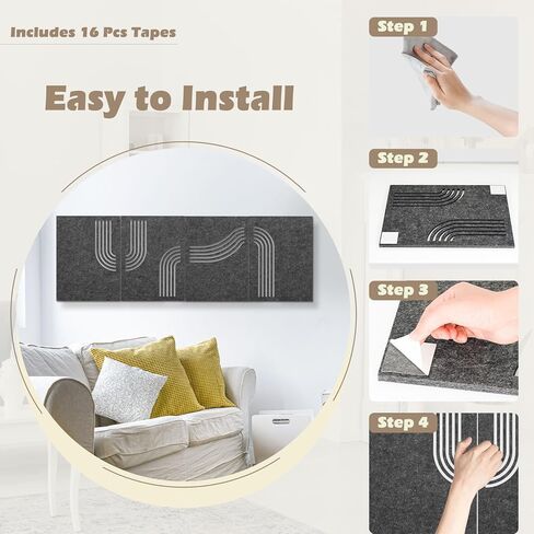 DOLLAR BOSS Acoustic Wall Panels 8 Pack 12" x 12" Wall Art Sound Proof Panels 3D Carving Decorative Sound Absorbing Panels for Walls for Recording Studio Office Home, Latte & Beige in Kuwait