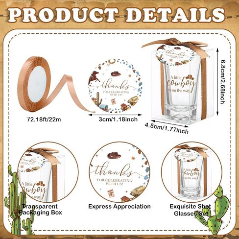 Roshtia 24 Sets Cowboy Baby Shower Favors للضيوف بوي Girl Gifts تشمل القليل in Kuwait