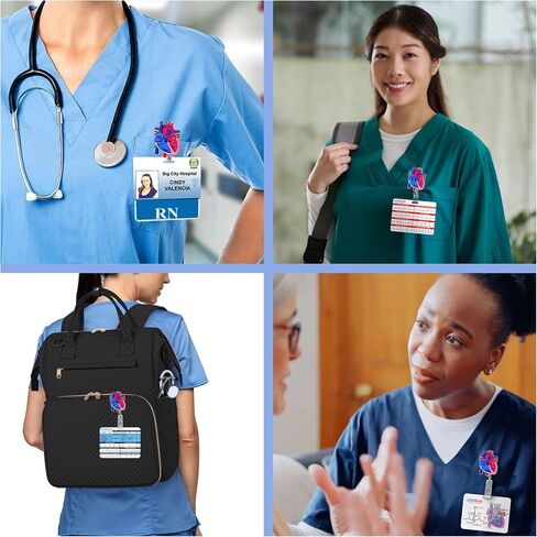 EKG Buddy's 5 Card Interpretation Badge Kit- Doubled Sided Nurse ECG Cards and Heart Phlebotomy Badge Reel for Rhythm Cheat Sheet, ACLS Medical Cardiac Reference and Nursing Student Gift Accessories in Saudi Arabia