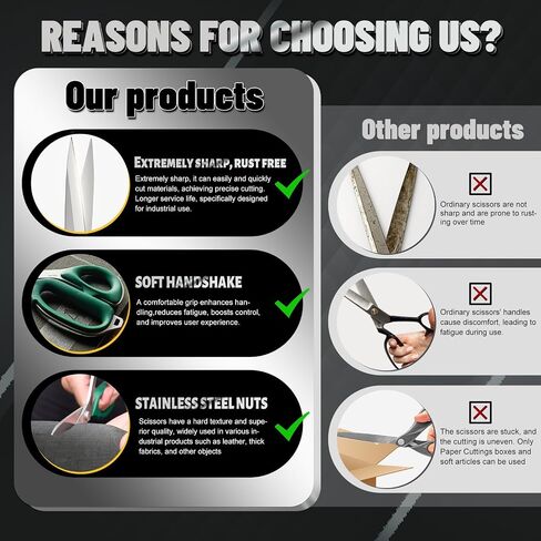 Fabric Scissors Tailor Sewing Shears Heady Duty Multi-Purpose Integral Molding Scissors for Fabric Cutting Leather Dressmaking Comfort Grip Professional Sharp Cloth Scissor Crafting (10 Inch) in Kuwait