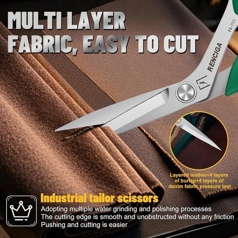 Fabric Scissors Tailor Sewing Shears Heady Duty Multi-Purpose Integral Molding Scissors for Fabric Cutting Leather Dressmaking Comfort Grip Professional Sharp Cloth Scissor Crafting (10 Inch) in Kuwait