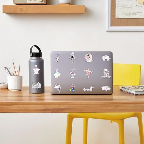 SHOWSUP 50PCS Multicolor Dance Stickers - Perfect Dancer Gifts for Kids & Teens, Waterproof Vinyl Stickers for Water Bottles, Laptops & More in Kuwait