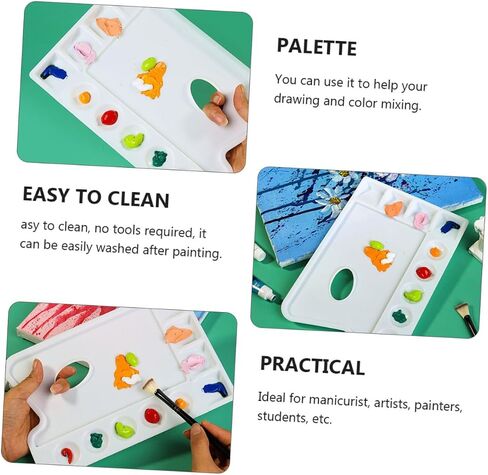 DOITOOL 4pcs Watercolor Paint Palette Mixing Tray Painting Art Pallet Paint Trays Bulk in Saudi Arabia