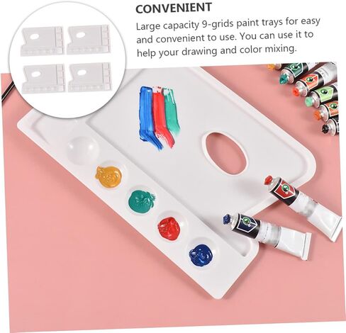DOITOOL 4pcs Watercolor Paint Palette Mixing Tray Painting Art Pallet Paint Trays Bulk in Saudi Arabia