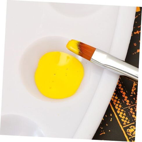 3PCS Art Paint Mixing Tray Portable Oval Palette Lightweight Paint Plate for Students Hobbyists and Artists for Watercolor in Saudi Arabia
