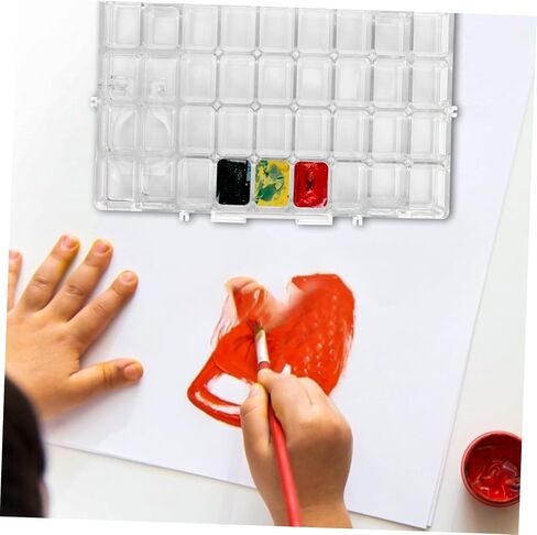 uonlytech box color mixing treshing for art pabments شفافة قابلة للإزالة ألوان ألوان مائية لطلاء الزيت بلاستيك متين يبقي الطلاء رطبة للفنانين in Kuwait