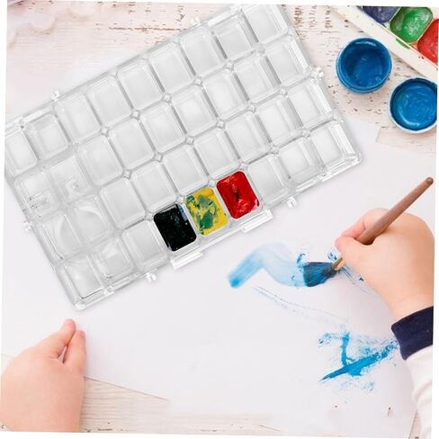 uonlytech box color mixing treshing for art pabments شفافة قابلة للإزالة ألوان ألوان مائية لطلاء الزيت بلاستيك متين يبقي الطلاء رطبة للفنانين in Kuwait