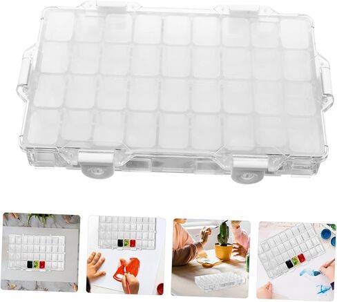 uonlytech box color mixing treshing for art pabments شفافة قابلة للإزالة ألوان ألوان مائية لطلاء الزيت بلاستيك متين يبقي الطلاء رطبة للفنانين in Kuwait