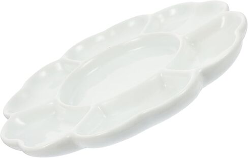8-Inch Ceramic Pigment Tray for Artists Handheld Mixing Palette Washable Surface for Watercolor and Acrylic Painting for Studio or Travel in Saudi Arabia