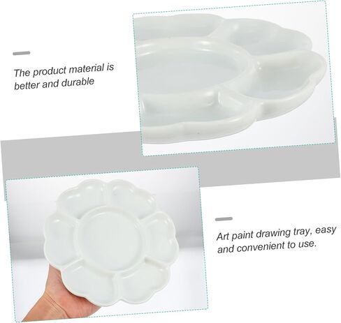 8-Inch Ceramic Pigment Tray for Artists Handheld Mixing Palette Washable Surface for Watercolor and Acrylic Painting for Studio or Travel in Saudi Arabia