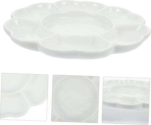 8-Inch Ceramic Pigment Tray for Artists Handheld Mixing Palette Washable Surface for Watercolor and Acrylic Painting for Studio or Travel in Saudi Arabia