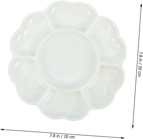 8-Inch Ceramic Pigment Tray for Artists Handheld Mixing Palette Washable Surface for Watercolor and Acrylic Painting for Studio or Travel in Saudi Arabia