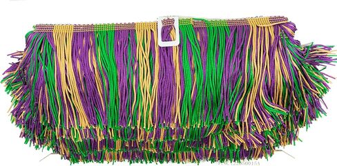 Trims by the Yard 4" Striped Multicolor chainette Fringe Black/White (5 Yard Cut) Trim in Saudi Arabia