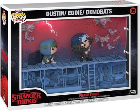 Funko POP! Moments Deluxe: Stranger Things - Dustin, Eddie and The Demobats - Phase Three - Collectable Vinyl Figure - Gift Idea - Official Merchandise - for Kids & Adults - TV Fans in Saudi Arabia