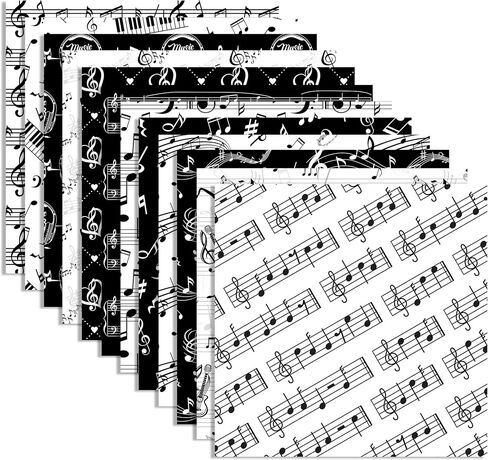 24 Sheets Music Notes Scrapbook Paper 12'' x 12''Pianos, Guitars, Saxophones Iconic Musical Symbols Pattern Paper Double-Sided Musical Theme Cardstock Pack for DIY Background Card Making Origami in Saudi Arabia