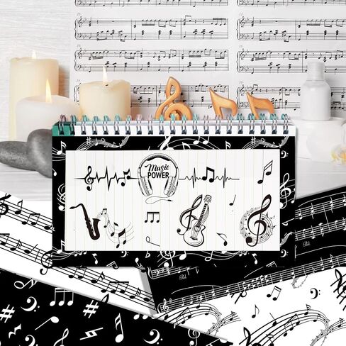 24 Sheets Music Notes Scrapbook Paper 12'' x 12''Pianos, Guitars, Saxophones Iconic Musical Symbols Pattern Paper Double-Sided Musical Theme Cardstock Pack for DIY Background Card Making Origami in Saudi Arabia