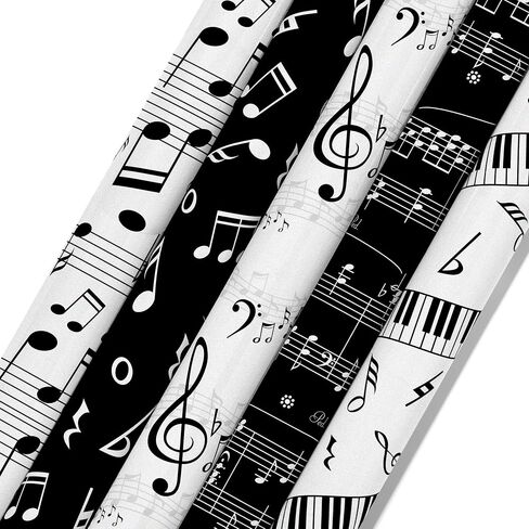 24 Sheets Music Notes Scrapbook Paper 12'' x 12''Pianos, Guitars, Saxophones Iconic Musical Symbols Pattern Paper Double-Sided Musical Theme Cardstock Pack for DIY Background Card Making Origami in Saudi Arabia