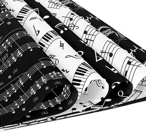 24 Sheets Music Notes Scrapbook Paper 12'' x 12''Pianos, Guitars, Saxophones Iconic Musical Symbols Pattern Paper Double-Sided Musical Theme Cardstock Pack for DIY Background Card Making Origami in Saudi Arabia