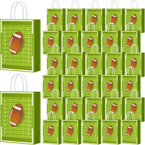 Fainne 30 Pcs Soccer Party Favors Bags Soccer Goodies Bags Print Paper Treat Themed Birthday Party Supplies for Snack Candy Gift Decorations Giving in Saudi Arabia