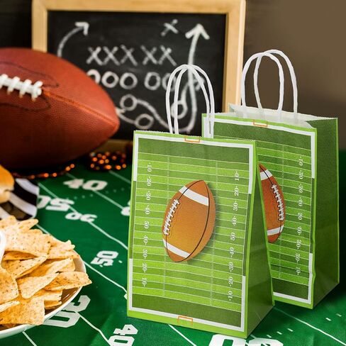 Fainne 30 Pcs Soccer Party Favors Bags Soccer Goodies Bags Print Paper Treat Themed Birthday Party Supplies for Snack Candy Gift Decorations Giving in Saudi Arabia