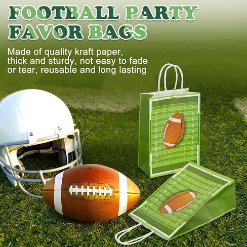 Fainne 30 Pcs Soccer Party Favors Bags Soccer Goodies Bags Print Paper Treat Themed Birthday Party Supplies for Snack Candy Gift Decorations Giving in Saudi Arabia