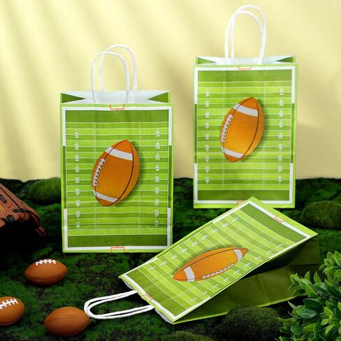 Fainne 30 Pcs Soccer Party Favors Bags Soccer Goodies Bags Print Paper Treat Themed Birthday Party Supplies for Snack Candy Gift Decorations Giving in Saudi Arabia