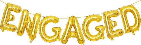 2 Set 14Pcs Gold Engaged Letter Balloons 16in Balloon Foil Letter Decorations Party Decor Gold Letter Balloons Engaged Party Supplies in Kuwait