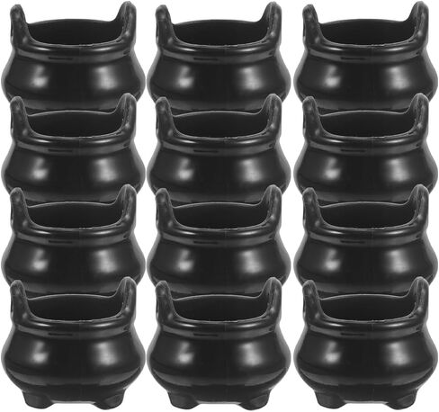 VOSAREA 24pcs Mini Cauldron Witch Pot Halloween Dollhouse Decoration Cute Plastic Landscape Accessories for and Crafts Witch Cauldron Ornaments in Saudi Arabia