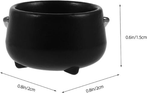 DECHOUS 2PCS HALLOWEEN MINIATURE DOLLHOUSE CAULDRON 1:12 SCALE أسود صغير معلق الساحرة CAULDRON POTS لدمى الديكور الحلي in Kuwait