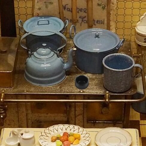 DECHOUS 2PCS HALLOWEEN MINIATURE DOLLHOUSE CAULDRON 1:12 SCALE أسود صغير معلق الساحرة CAULDRON POTS لدمى الديكور الحلي in Kuwait