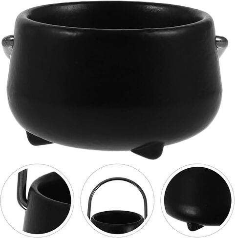 DECHOUS 2PCS HALLOWEEN MINIATURE DOLLHOUSE CAULDRON 1:12 SCALE أسود صغير معلق الساحرة CAULDRON POTS لدمى الديكور الحلي in Kuwait