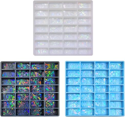 DIY دومينو راتنجات الإيبوكسي قوالب هلالو دومينو ألعاب السيليكون من أجل راتنجات الإيبوكسي راتنجات الفن تصب قوالب تصنع الحرف اليدوية ديي in Kuwait