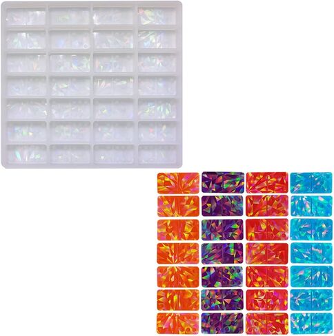 DIY دومينو راتنجات الإيبوكسي قوالب هلالو دومينو ألعاب السيليكون من أجل راتنجات الإيبوكسي راتنجات الفن تصب قوالب تصنع الحرف اليدوية ديي in Kuwait