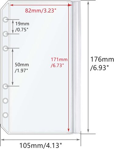 Mogoostry A6 Ziplock Pockets 12pcs Clear PVC Flat Sealing Zipper Pouches with Side Open Zipperless Pocket Storage Bag in Saudi Arabia