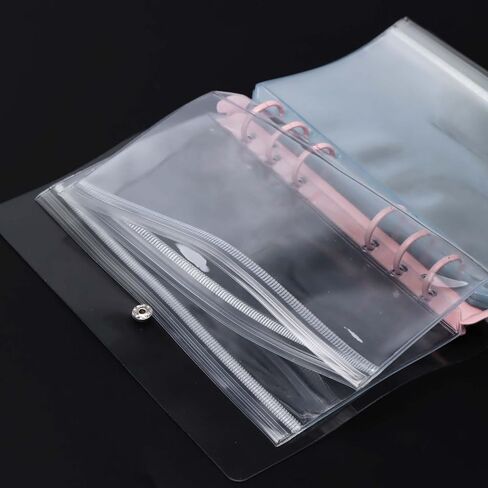 Mogoostry A6 Ziplock Pockets 12pcs Clear PVC Flat Sealing Zipper Pouches with Side Open Zipperless Pocket Storage Bag in Saudi Arabia