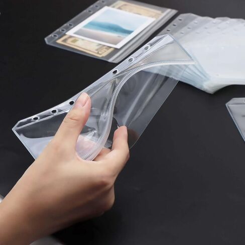 Mogoostry A6 Ziplock Pockets 12pcs Clear PVC Flat Sealing Zipper Pouches with Side Open Zipperless Pocket Storage Bag in Saudi Arabia