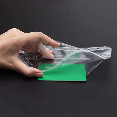 Mogoostry A6 Ziplock Pockets 12pcs Clear PVC Flat Sealing Zipper Pouches with Side Open Zipperless Pocket Storage Bag in Saudi Arabia